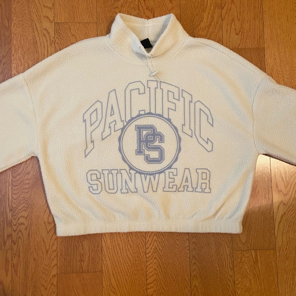 PacSun Collegiate Fleece Funnel Neck Sweatshirt